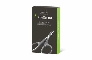 Ножницы BrowXenna, серебро, 9,5 см